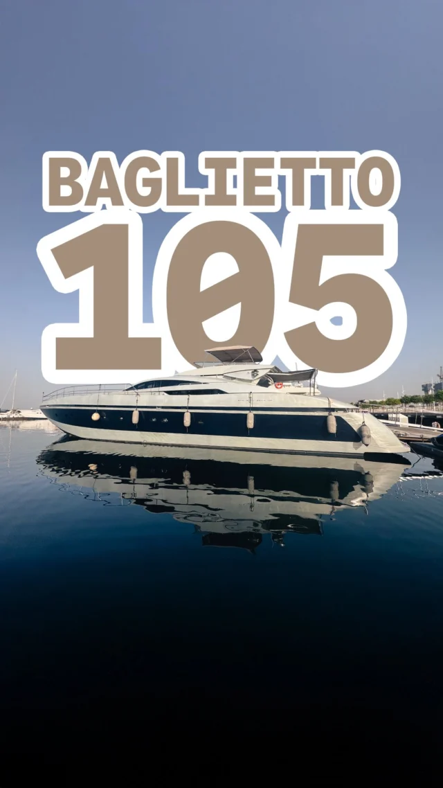 FOR SALE [Baglietto 105 Ischia]

	•	Built in 2004 | Fully refitted in 2021
	•	Aluminium hull, Italian open sport yacht
	•  Powered by 2 x MTU 2750 HP engines (< 2000 hours) + Rolls Royce Kamewa waterjets
	•	Gyrostabilized with 2 Seakeepers (engine room No9 + front garage No35)
	•	Sleeps 6 guests in 3 cabins (1 master, 2 twins) each with ensuite bathrooms
	•	Spacious crew area with full galley on starboard lower deck
	•	Cozy flybridge equipped with 2 fridges & storage
	•	Outdoor tables, fully equipped bar counter & stair steps finished in carbon for a sporty, prestige touch

Full specifications and prices on our website in bio. 

📞 +971 544 5577 06 (Wapp & IG DMs)
📧 simon@theyachtportal.com

Want to sell your yacht with TYP? Let’s talk.